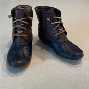Skechers Brown and Blue Winter Boots Waterproof Design